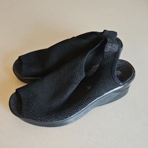 Bzees Black Wedges